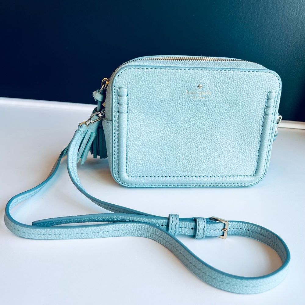 Light Blue Kate Spade Crossbody Handbag - GREAT condition!